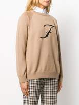 Thumbnail for your product : Fay Knit Logo Print Jumper
