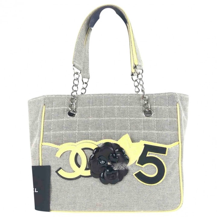 grey tweed handbag