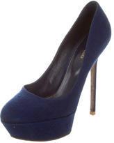 Thumbnail for your product : Sergio Rossi Woven Platform Pumps