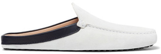 Tod's Gommino Leather-Trimmed Suede Backless Driving Shoes