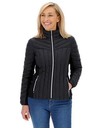 Capsule Black Padded Jacket With Stretch Panels