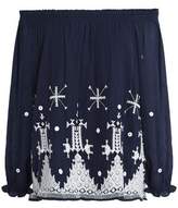 Thumbnail for your product : Joie Off-the-shoulder Embroidered Cotton Top