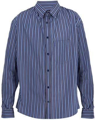 Balenciaga Oversized striped single-cuff shirt