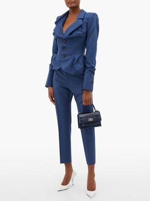 Vivienne Westwood Wool Serge-twill Slim-leg Suit Trousers - Navy
