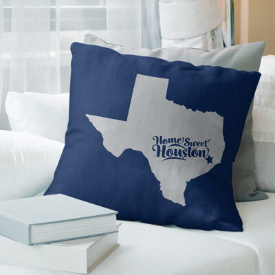 ArtVerse Houston Texas Sports Colors Throw Pillow