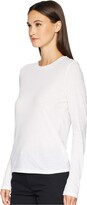Thumbnail for your product : Vince Essential Long Sleeve Jersey Crew (Optic White) Women's Clothing