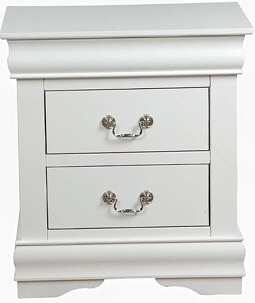 Single-Piece Traditional Classic Nightstand With Two Drawers, Ideal For Bedroom, Offering Style And Functionality In A Compact Design