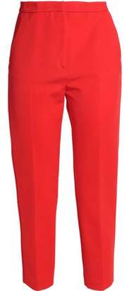 MSGM Cropped Stretch-Cady Tapered Pants