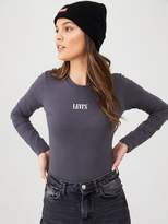 Thumbnail for your product : Levi's Graphic Long Sleeve Bodysuit - Grey
