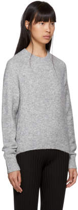 3.1 Phillip Lim Grey Inset Shoulder High Low Sweater