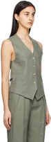 Thumbnail for your product : LOULOU STUDIO Green Linen Lamu Vest