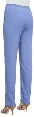 Go Silk Solid Pull-On Pants, Blue