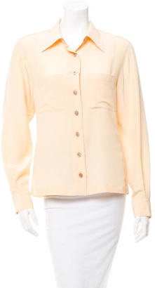 Chanel Silk Button-Up Top