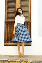 Thumbnail for your product : Shabby Apple Eleanor Midi Skirt Teal