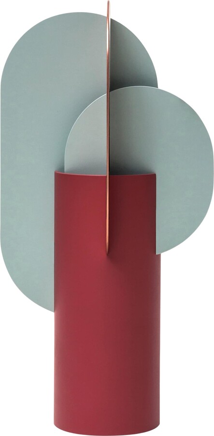 Contemporary Metal Vase 'ekster Cs1' By Noom, Copper And Steel
