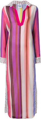 Michel Klein multi-stripe beach dress