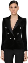 Thumbnail for your product : Alexandre Vauthier Double Breast Velvet Blazer W/ Crystals