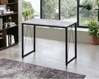 17 Stories Zaidin Black Writing Desk