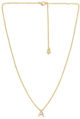 BaubleBar Nora 14k Gold Plated Initial Necklace
