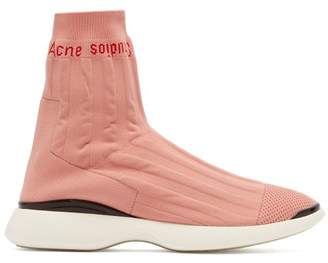 Acne Studios - Batilda Knitted Sock Trainers - Womens - Pink
