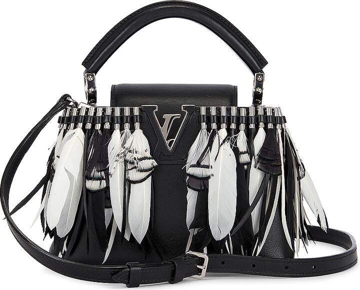 Louis Vuitton Feather Capucines BB Handbag in Black