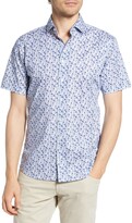 Thumbnail for your product : Brax Kelly Hi-Flex Modern Fit Floral Short Sleeve Button-Up Shirt