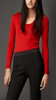 Thumbnail for your product : Burberry Bow Detail Merino Wool Sweater