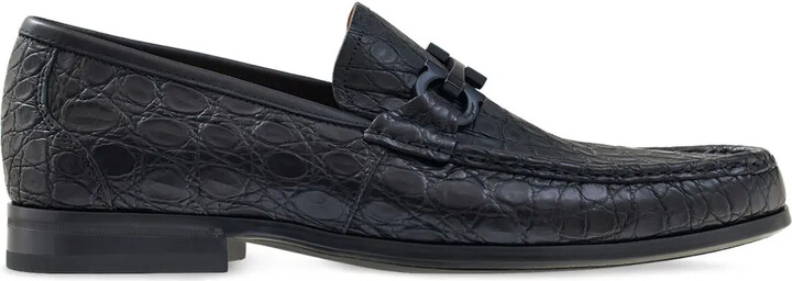 Gancini-detail leather loafers