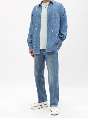 Kuro Pleated Selvedge-denim Jeans - Blue