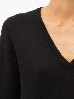 Johnstons of Elgin V-neck Cashmere Sweater - Black