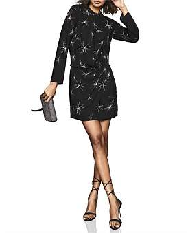 Reiss Gabby Star Embellished Mini Dress
