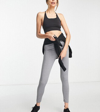 Threadbare Fitness Plus gym leggings in gray heather