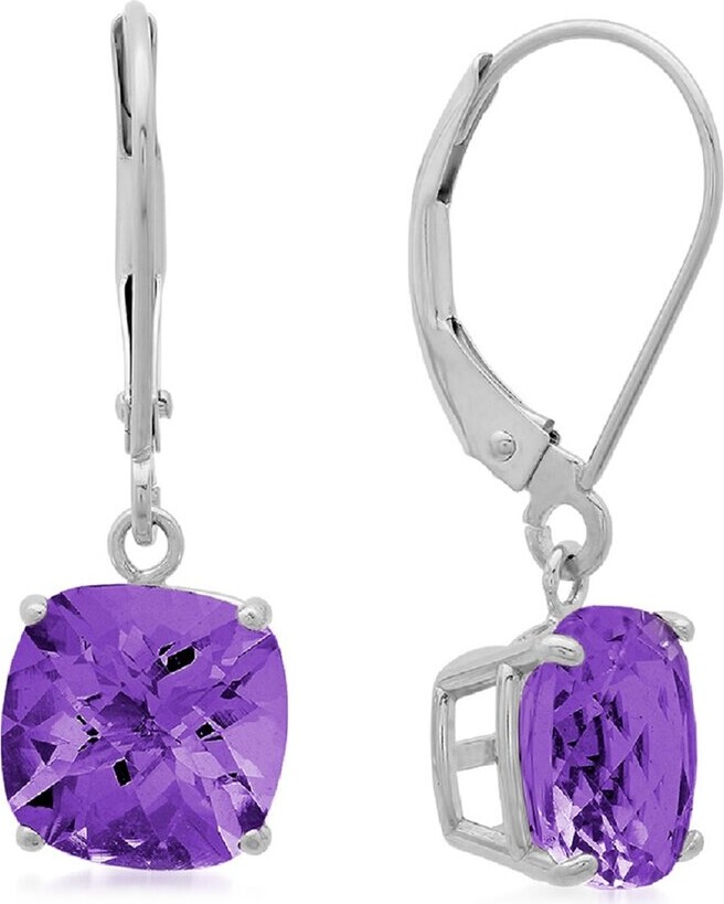 MaxColor 10K 3.20 ct. tw. Amethyst Earrings
