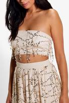 Thumbnail for your product : boohoo Megan Sequin Bandeau Top And Maxi Skirt Co-Ord