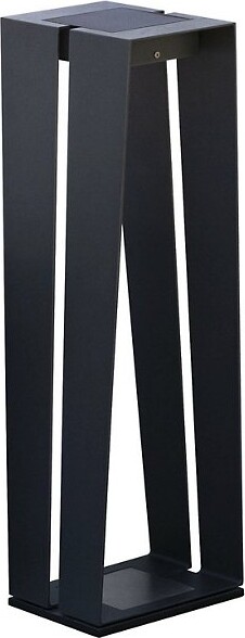 Les Jardins Skaal Outdoor LED Lantern in Grey, Size: Large