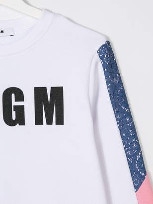 MSGM Kids TEEN logo print sweatshirt