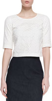 Thumbnail for your product : Theory Eyelet Zip Crop Top