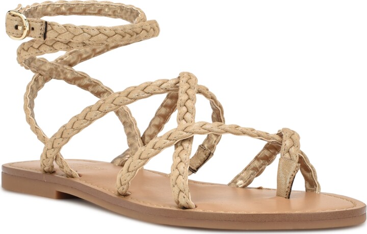 Gold Toe Ring Flat Sandals | ShopStyle