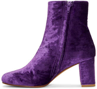 Maryam Nassir Zadeh Purple Velvet Agnes Boots