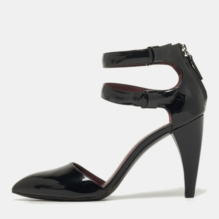 Marc by Marc Jacobs Size 39 Black Leather Ankle Strap Pumps