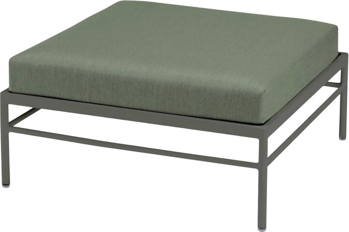 Fermob Rivage Ottoman - Rosemary - Pearl Cushions