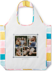 Shutterfly Reusable Shopping Bags: Simple Rustic Border | 16x16 | White |