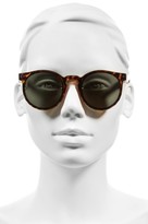 Thumbnail for your product : Spitfire Women's Post Punk 48Mm Round Mirrored Lens Sunglasses - Black/ Blue Mirror