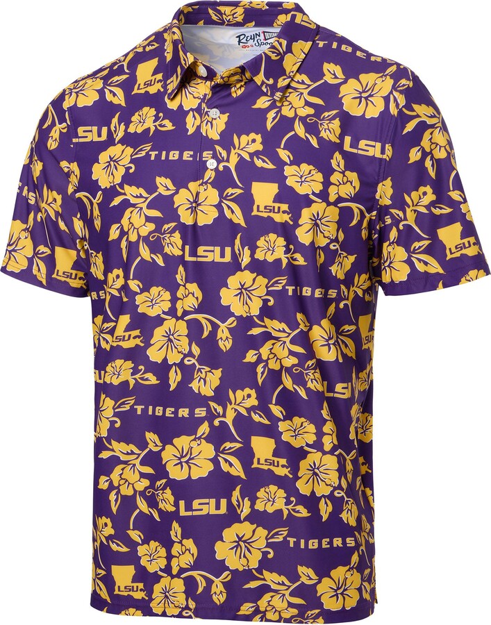 Reyn Spooner Men's LSU Tigers Purple Game Day Polo, Small