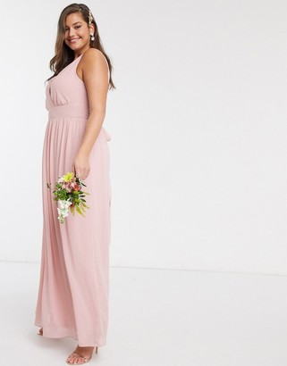 Maya Tall TFNC Bridesmaid Plus top wrap chiffon dress