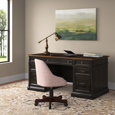 August Grove Gramercie Executive Desk with Built in Outlets - ShopStyle