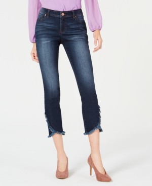 INC International Concepts Petite Cropped Tulip-Hem Skinny Jeans, Created for Macy's