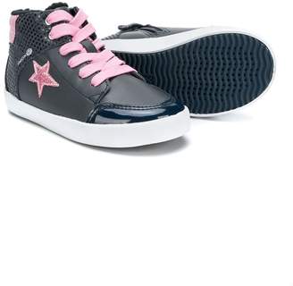Geox Kids star lace up sneakers