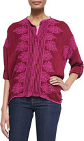 Thumbnail for your product : Johnny Was Collection Fay Boxy Button-Front Blouse