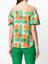 Thumbnail for your product : L'Autre Chose off-the-shoulder printed top